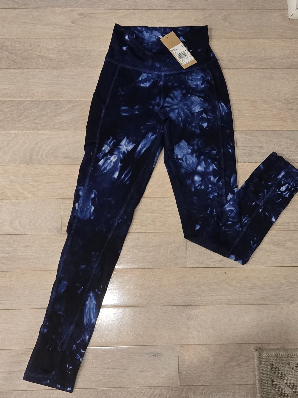 adidas Navy Tie-Dye High-Waist Leggings